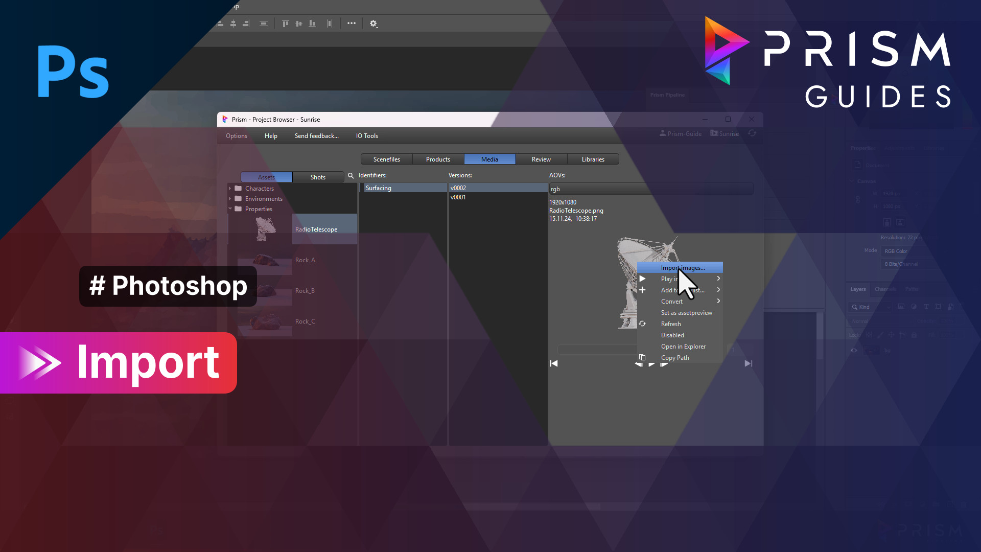 [Thumbnail: Photoshop - Import]