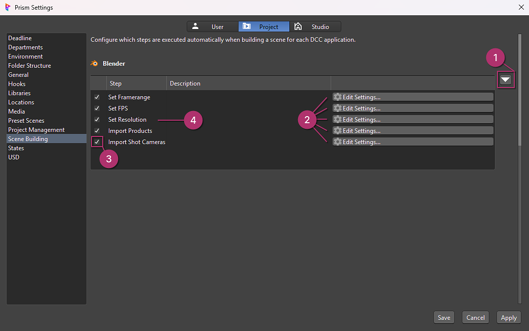 [Scene Building - Blender Settings]
