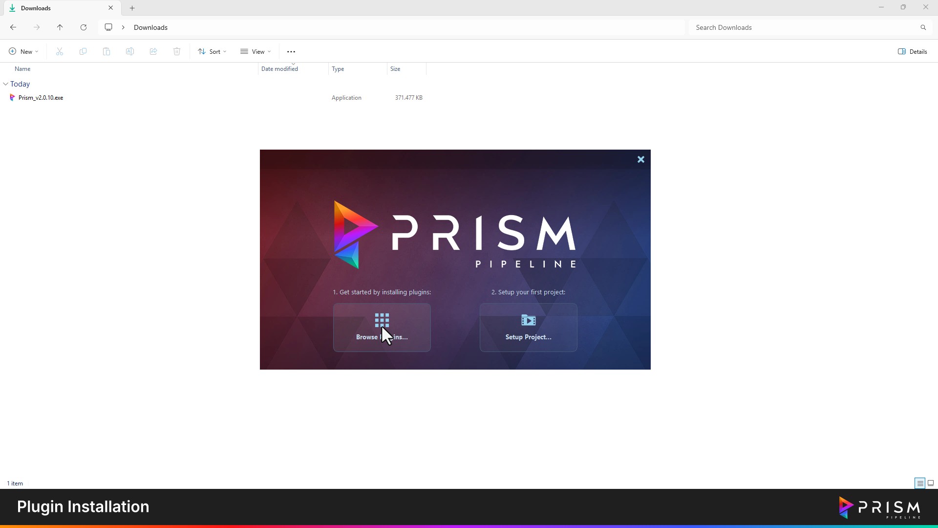 Plugin Installation — Prism Pipeline Documentation